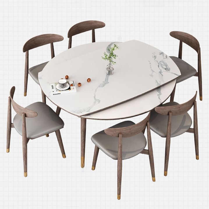 1/4/7 Pcs Table Furniture Set Dining Table Set with Sintered Stone Top for Home