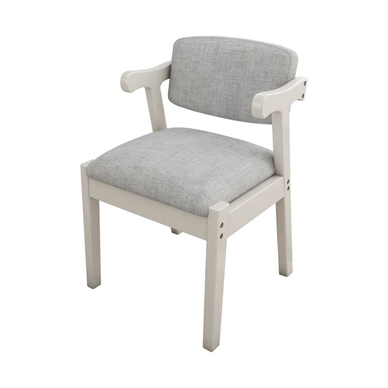 Contemporary Style Dining Chairs Dining Arm Side Chair with Wooden Legs