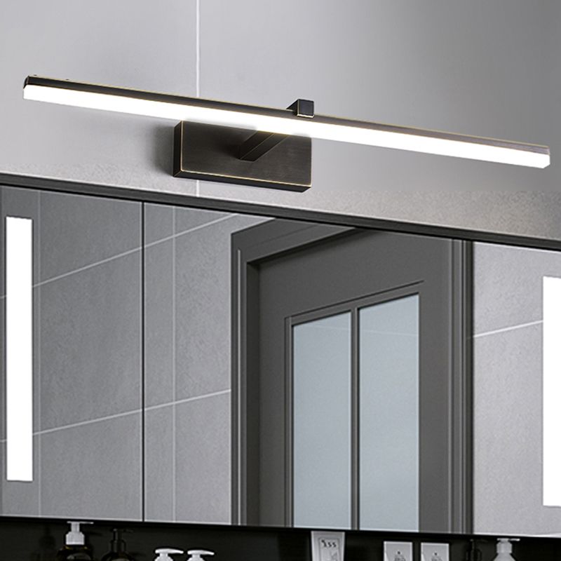 Modern Minimalist Style Linear Wall Mounted Vanity Lights Copper Flush Mount Wall Sconce for Bathroom