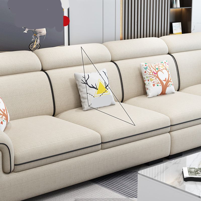125.98"D x 70.87"W x 35.43"H Pillow Top Arm Sectionals, Modern High Back Sofa with Storage