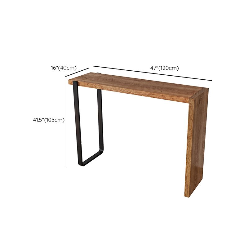 Indoor Contemporary Bar Dining Table Rectangle Shape Pine Wood Bar Table