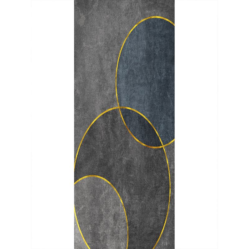 Contemporary Bedroom Rug Multi-Color Geometric Area Carpet Non-Slip Backing Pet Friendly Area Rug