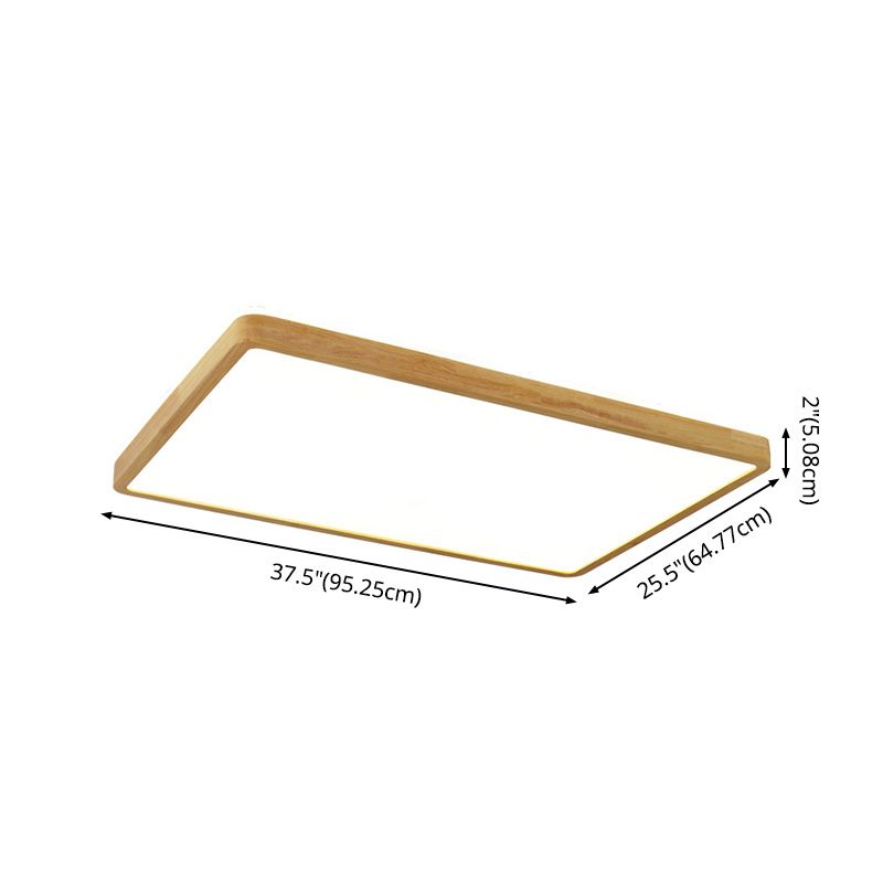 Flush Mount Home Fixture Lamp Wooden Frame Led Geometric LED Ceiling Lights