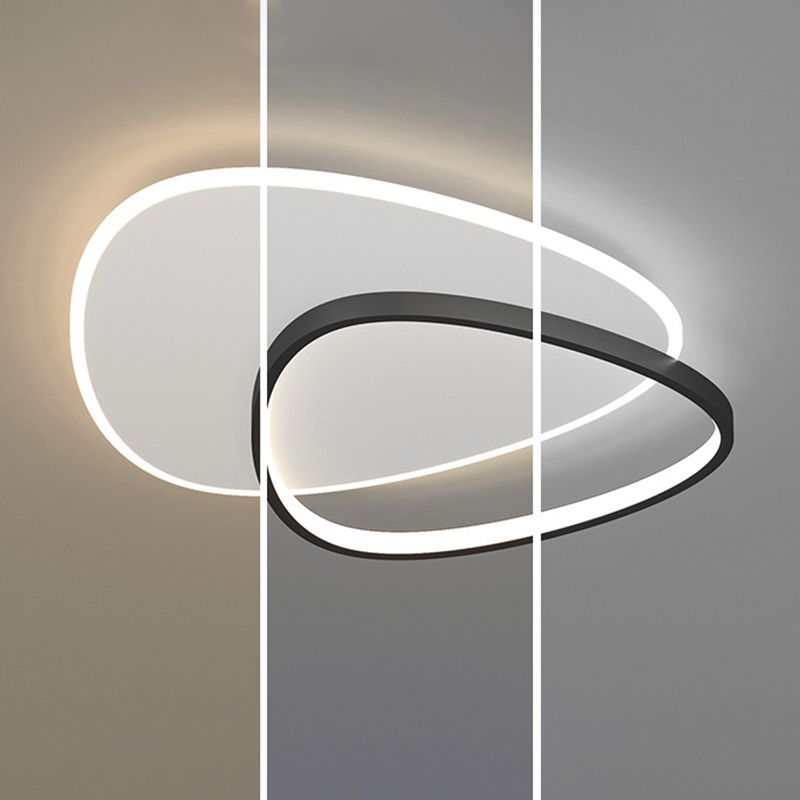 Minimalist Triangle Ceiling Light Fixture Acrylic LED Bedroom Flush Mount Ceiling Fixture