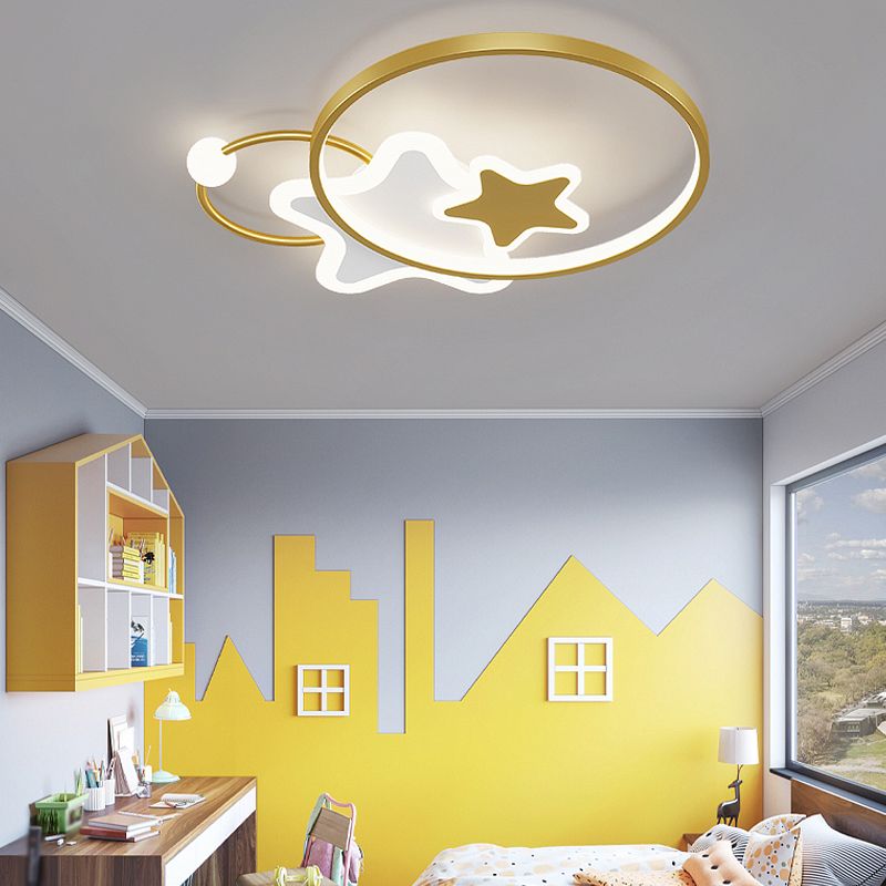 Modern Flush Mounted Ceiling Lights with Acrylic Shade LED Flush Mount Ceiling Lighting