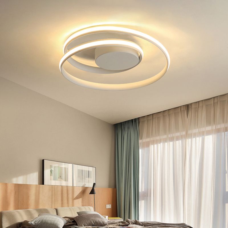 Montaje empotrado minimalista de aluminio LED del techo del dormitorio de la curva inconsútil que enciende