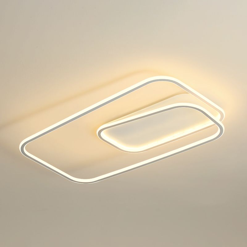 Contemporary Linear Flush Light Fixture Metal 1 Light Flush Mount Ceiling Light