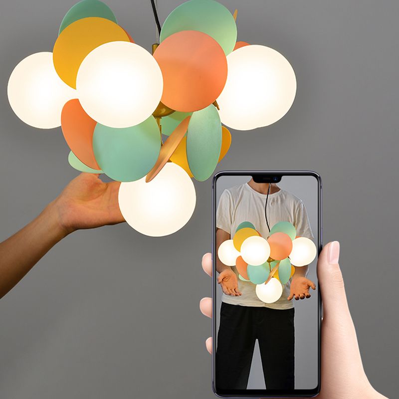 Bubbles Bedroom Ceiling Pendant Light Metal Nordic Style Chandelier Light Fixture