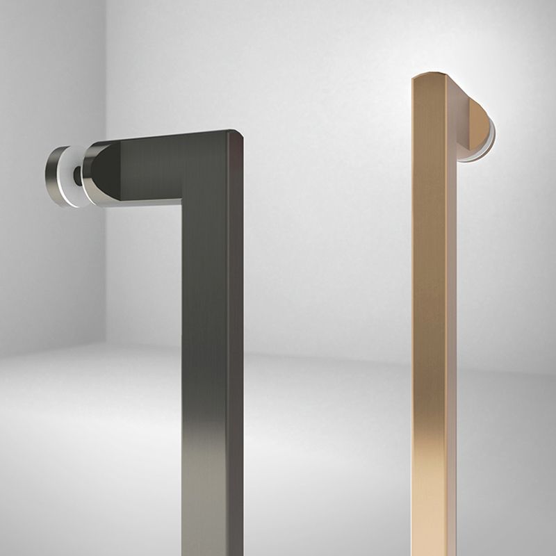 Double Shift Semi Frameless Narrow Bezel Tempered Glass Shower Door