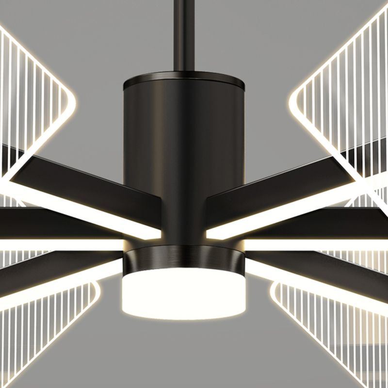 Creative Acrylic LED Chandelier Modern Style Pendant Light in Black for Bedroom