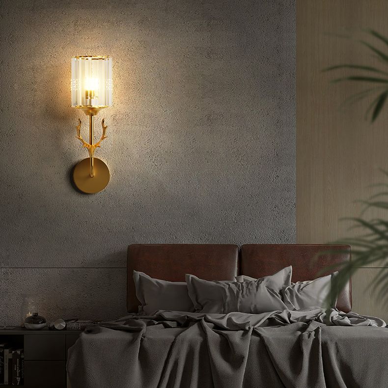 Luz de lámpara de pared de cilindro contemporánea Luz de aplicado para dormitorio