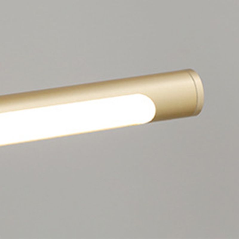 Metal Tube Vanity Wall Sconce Modern Style 1 Light Vanity Lighting Fixtures in Gold