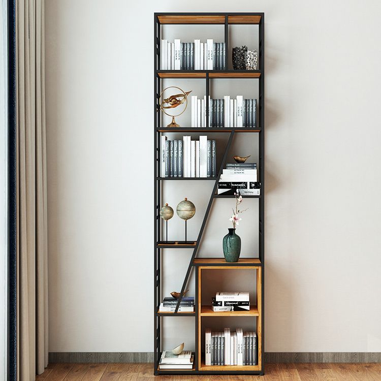 78.74"H Bookshelf Industrial Style Open Back Bookcase for Home Office