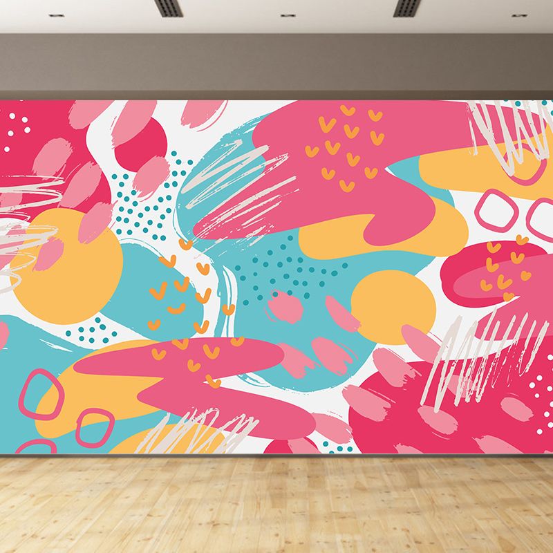 Abstract Illustration Wallpaper Environment Friendly Mildew Resistant Indoor Wall Mural