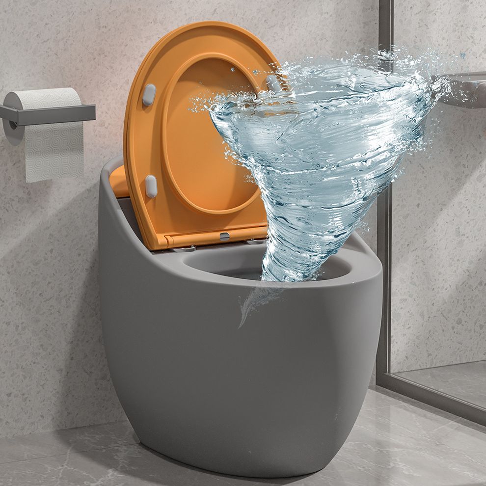 Concealed Tank Flush Toilet Floor Mount One-Piece Toilet with Slow Close Seat