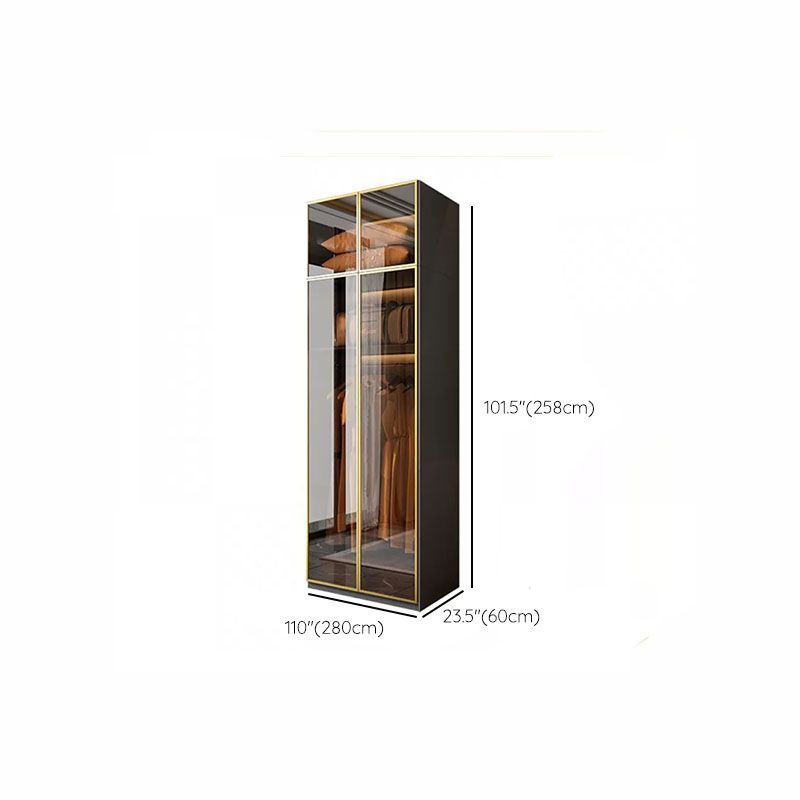Modern Glass Wardrobe Wardrobe Armoire Wardrobe Cabinet for Home