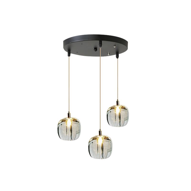 Modern Simple Style Crystal Pendant Lighting Crystal Globe Shade Hanging Lamp for Bedroom Bedside