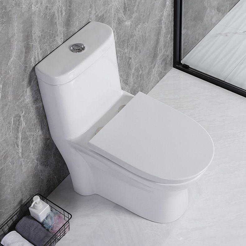 Modern Siphon Jet Toilet Floor Mount Flush Toilet with Toilet Seat