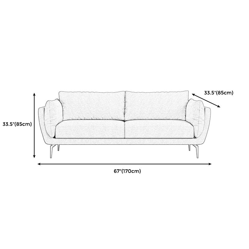 Samtkissen Top Arm -Sofa mit losen Rücken für Wohnzimmer und Wohnung