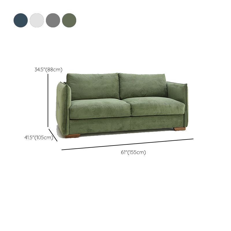 Scandinavian Sofa Fabric Living Room Pillows Square Arm Standard Sofa Bed