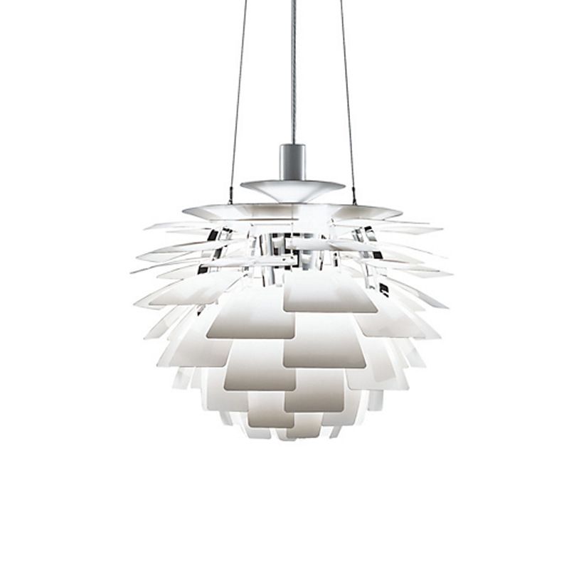 Pinecone Shade Pendant Light Natural Designer Aluminum Hanging Light for Living Room