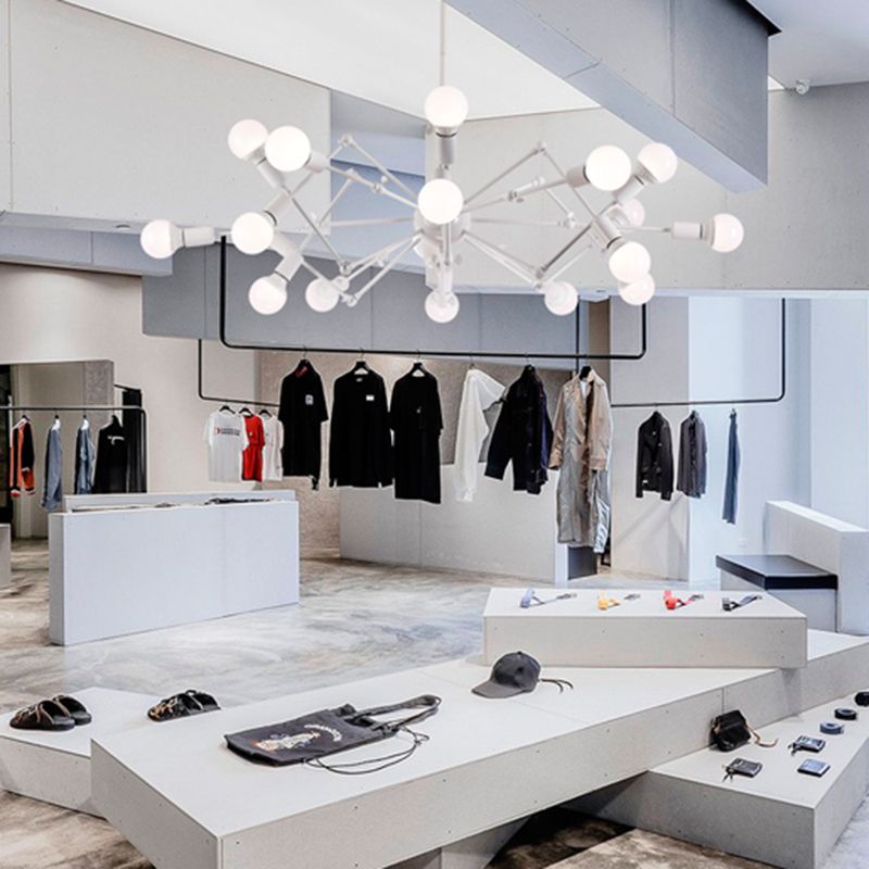 Spider Chandelier Lighting Fixtures Industrial Multi-Head Suspension Light for Living Room