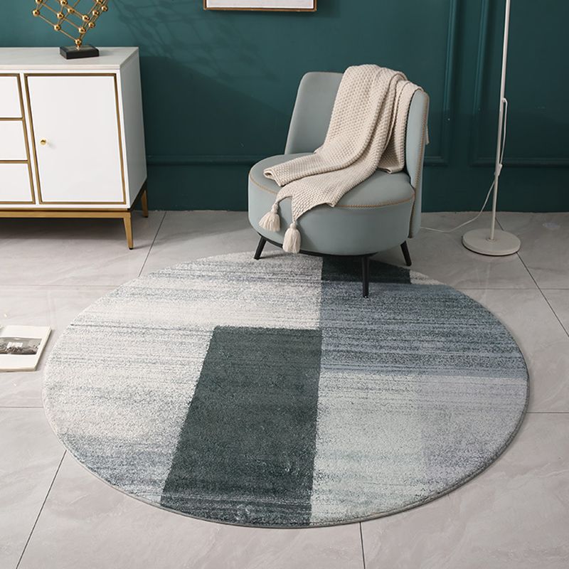 Modern Round Rug Abstract Pattern Creative Rug Polyester Anti-Slip Rug for Living Room