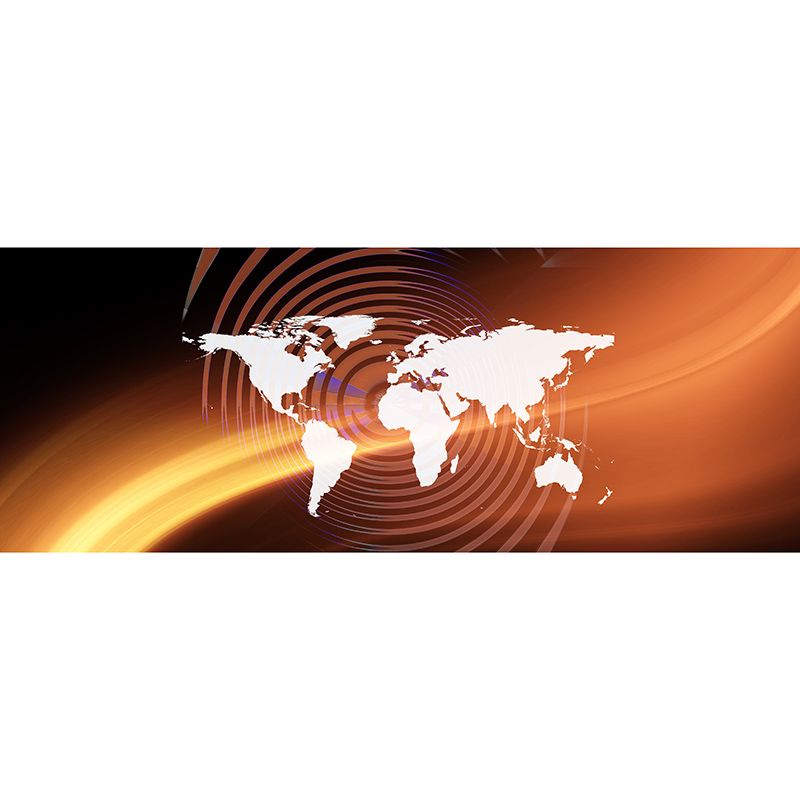 Environment Friendly Mural Wallpaper World Map Illustration Bedroom Wall Mural