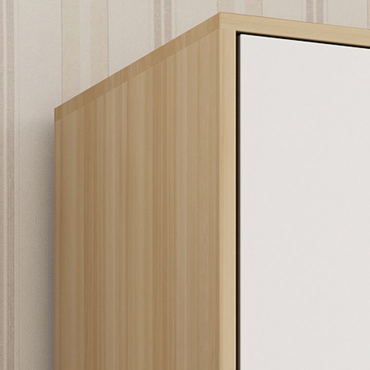 Light Wood Finish Cabinet for Bedroom Contemporary Engineered Wood Storage Cabinet