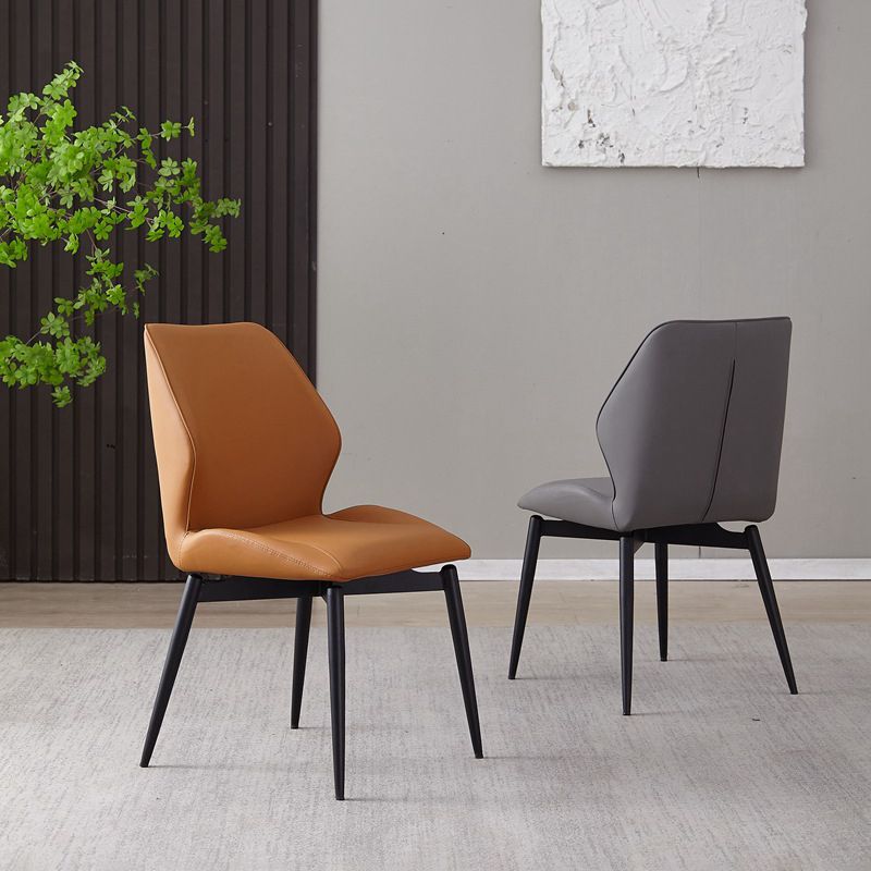 Dining Room Home Upholstered Chair Leather Wingback Armless Chair