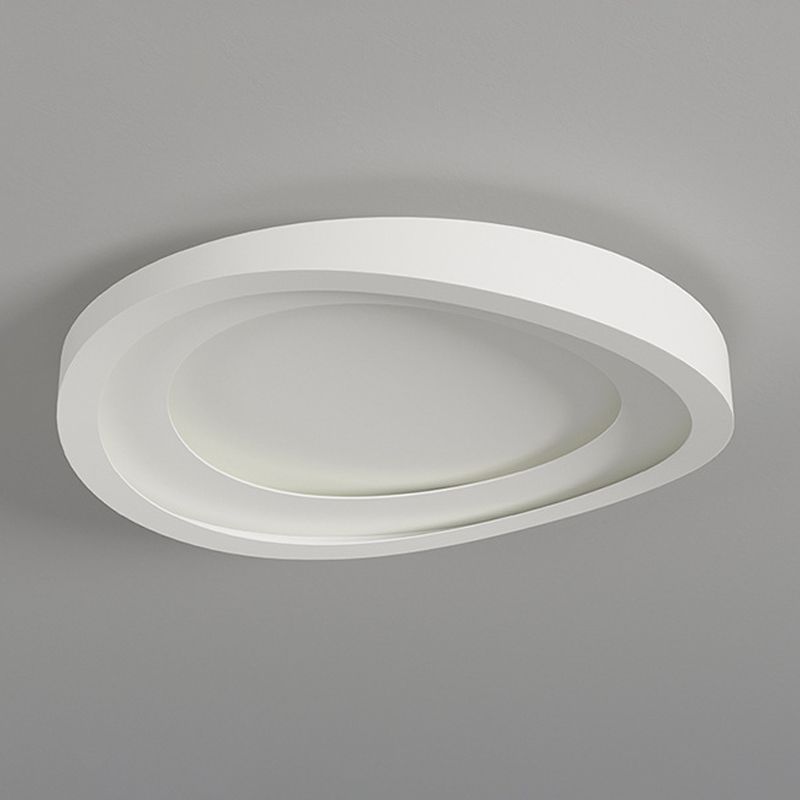 Modernism Flush Mount Ceiling Light White Flush Lighting with Metal for Bedroom
