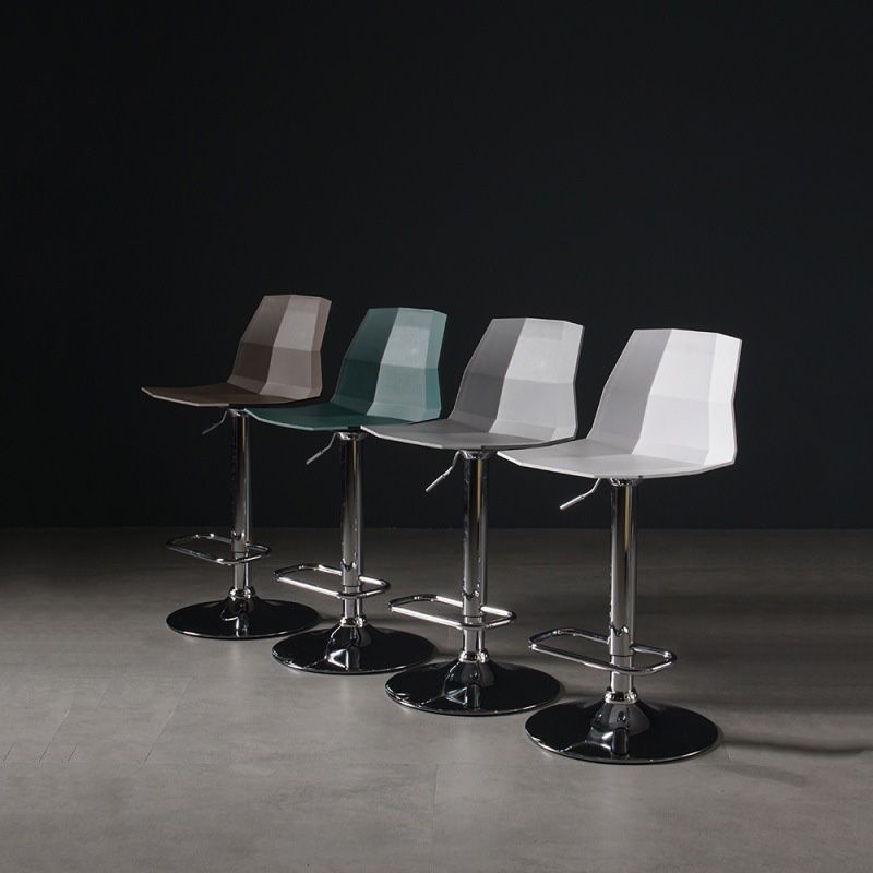 Modern Liftable Bar-stool Plastic Counter Bar Stool with Metal Legs