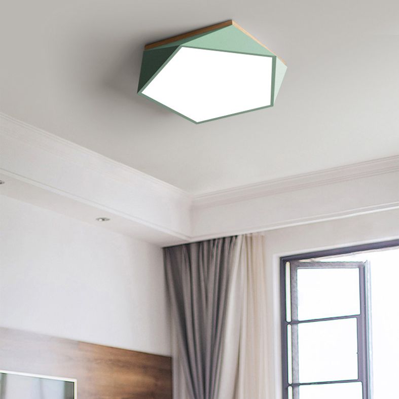 Lampe LED moderne Macaron encastré Pentagone pour salon chambre à coucher