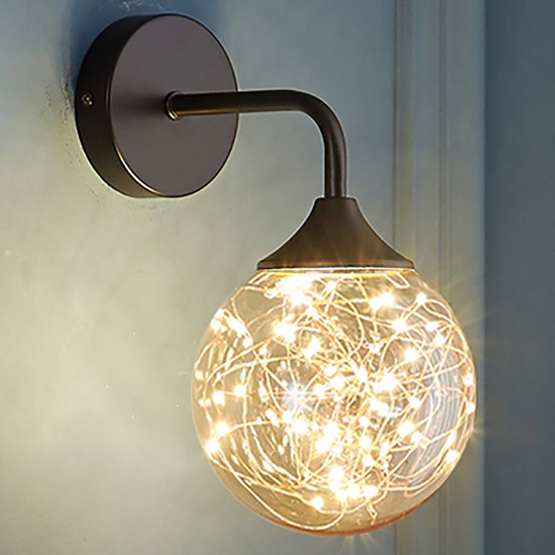Forma de la bola de vidrio Luz de pared Moder Modern de 1 luz Luz de la pared de la pared de la pared