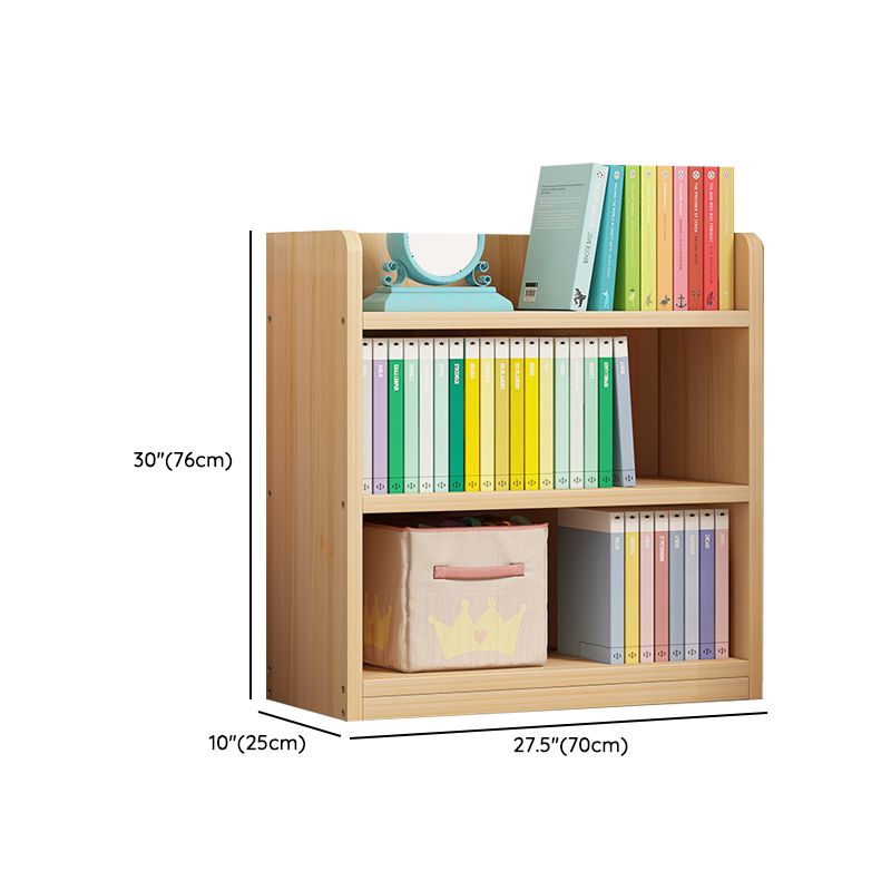 Scandinavian Standard Kids Bookcase Wood Book Stand Closed Back Double-Sided