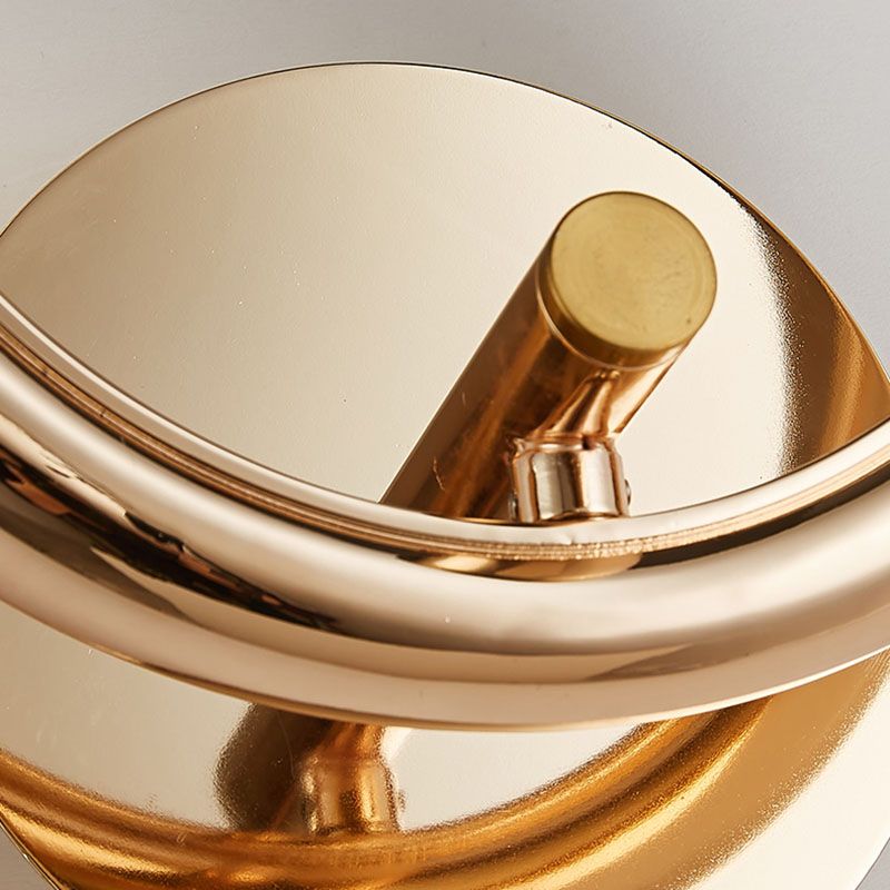 Lámparas de pared acrílica de círculo dorado lámpara de montaje de pared moderna de 1 luces para sala de estar