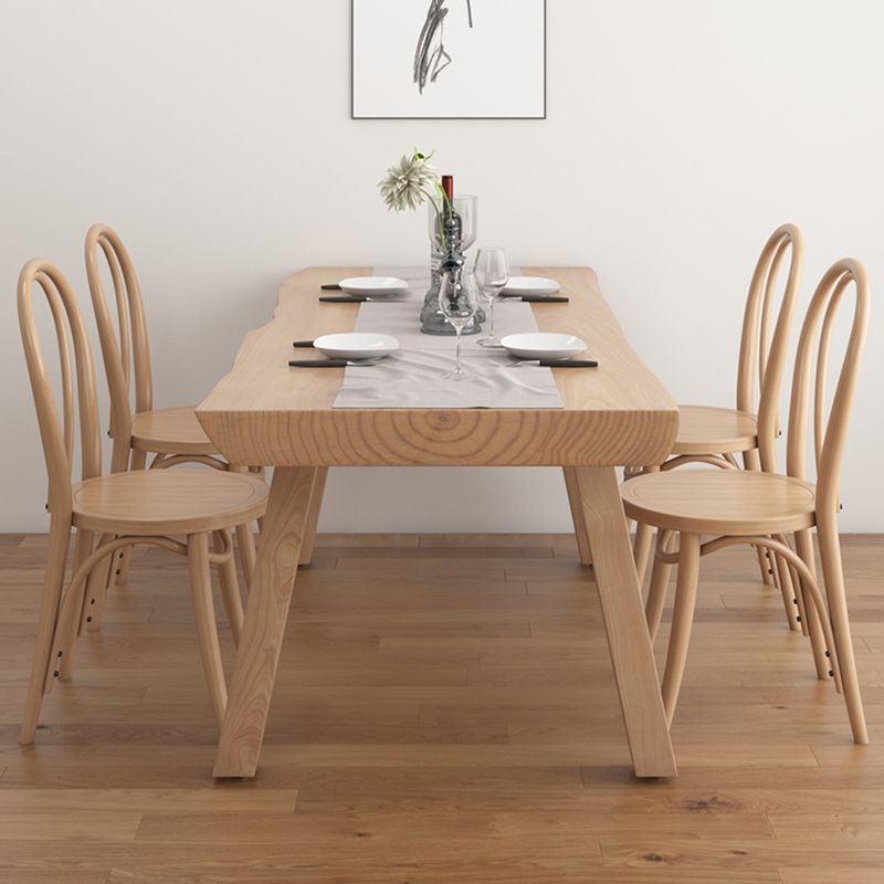 Modern 1/4/5/6 Pieces Dining Set with Solid Wood Table and Chairs Furniture