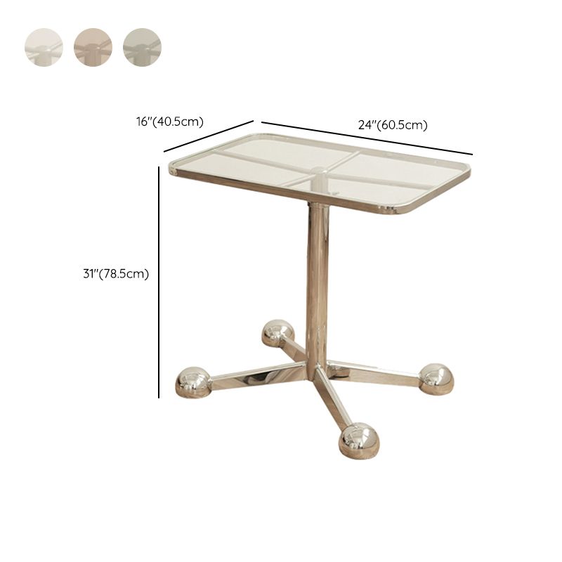 15" Wide Contemporary Corner Table Rectangular Accent Side Table