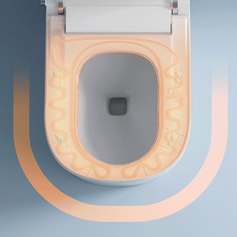 Modern White Toilet Bowl Siphon Jet Toilet with Soft-Close Seat for Bathroom