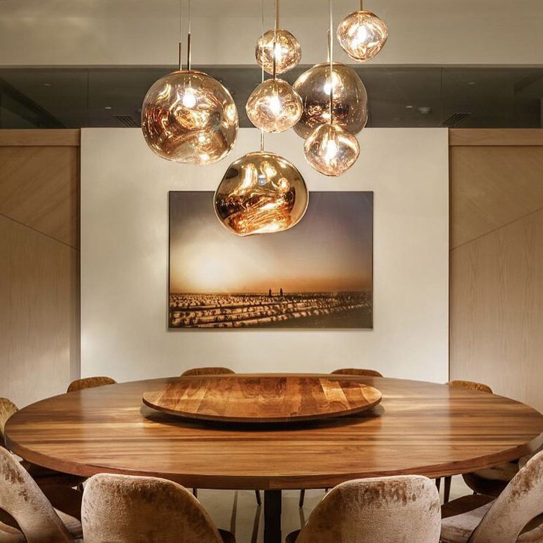 1 Light Acrylic Pendant Ceiling Lights Modern Spherical Hanging Pendant Lights for Dining Room