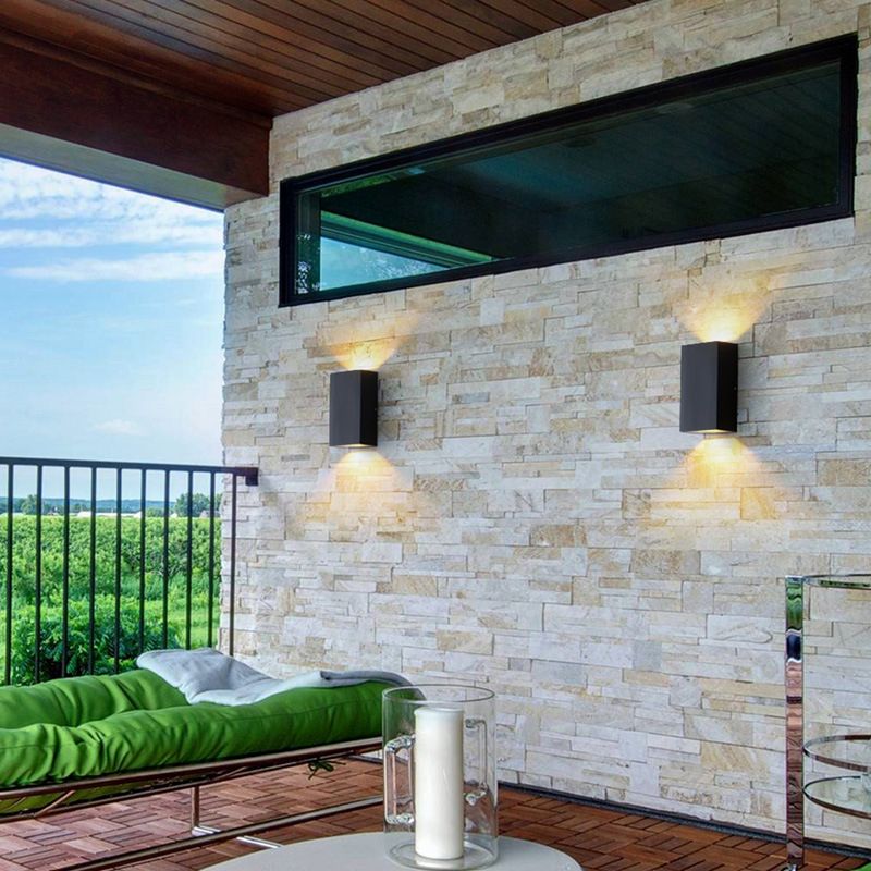 Modern Metal Wall Sconce Geometric Shape Wall Light for Bedroom