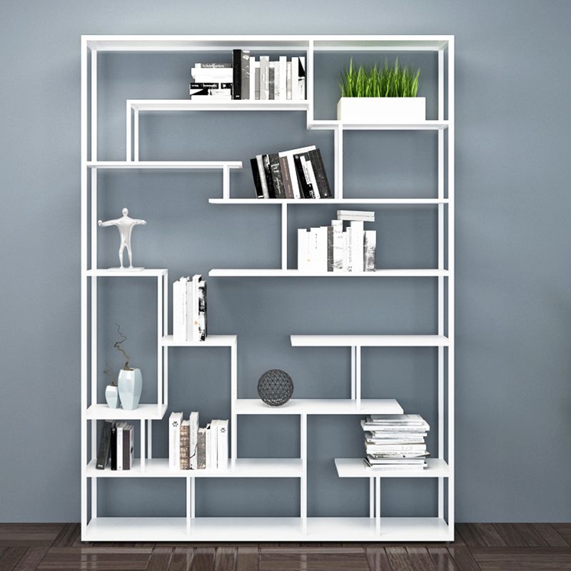 80.71"H Bookcase Open Back Contemporary Style Bookshelf for Office Home