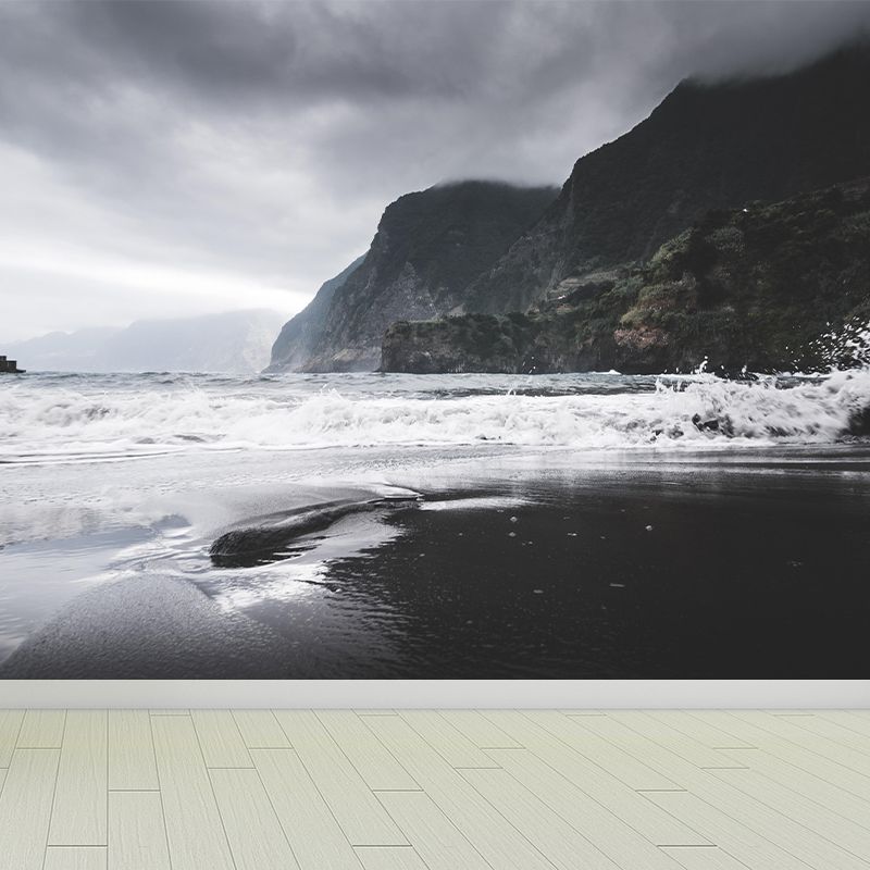 Atlantic Mural Nature Scenery Wall Covering in Light Color for Bathroom