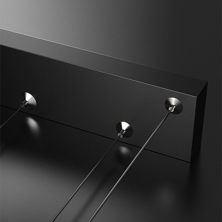 Moderne Kugel Island Beleuchtung Metal 4 Light Island Pendelleuchte in Schwarz