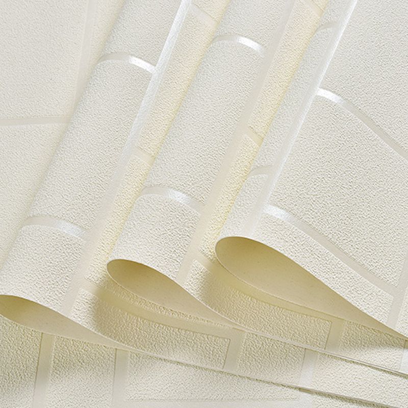 57.1-sq ft Brick Wallpaper Roll Soft Color Flock Wall Decor with Waterproof Design