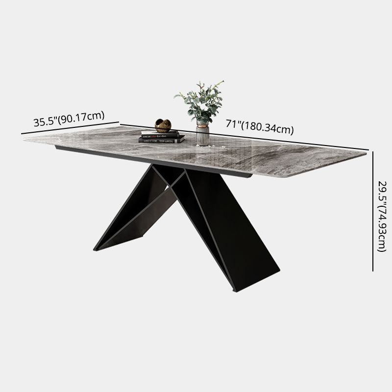 Modern Style Dining Room Sets with Sintered Stone Dining Table and Chairs