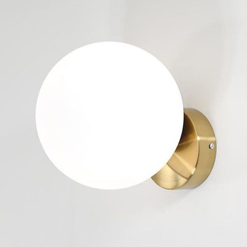 Moderne eenvoud glazen kogelwandlicht woonkamer wandlamp