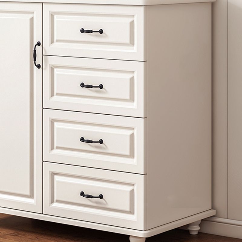 16" W Horizontal Combo Dresser Wooden Storage Chest Dresser with Drawers and Doors