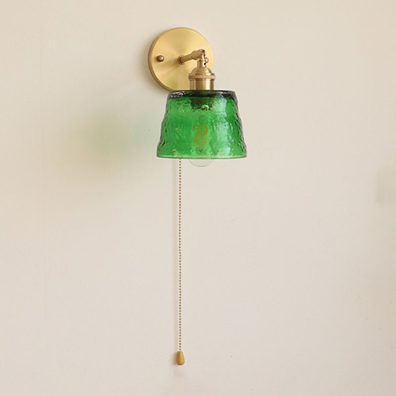 Glass Cylinder Wall Sconce Lights Industrial Style 1 Light Wall Mounted Lamps