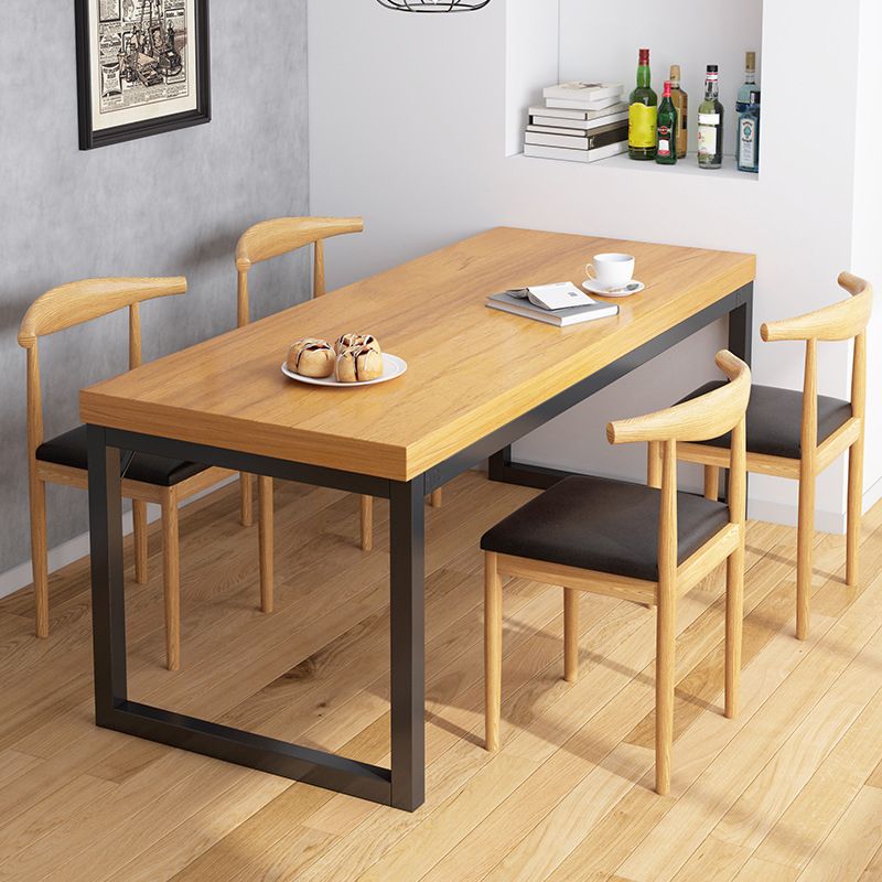 Industrial Style Dining Wood Table Dining Rectangle Table for Home
